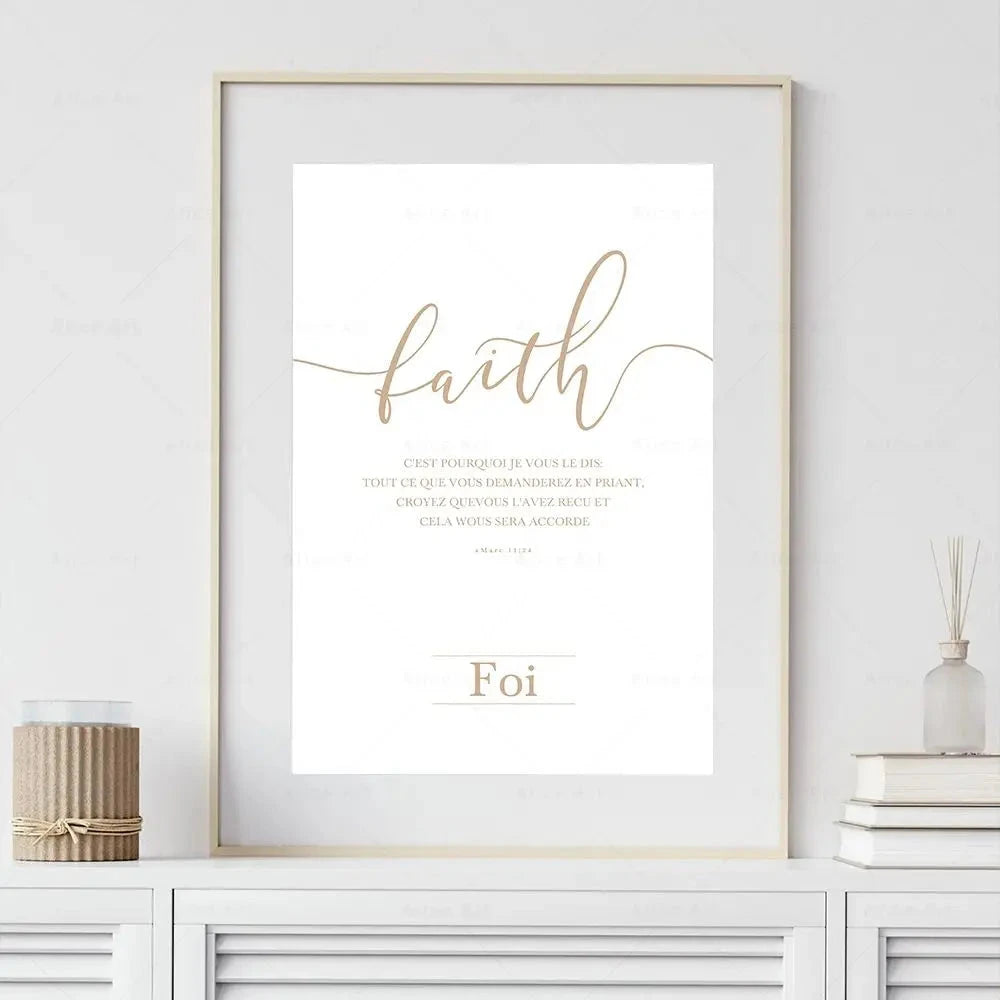 Inspire Your Home with Faith Hope Love Wall Art - Elegant Canvas Decor by Creative Vault Marketplace