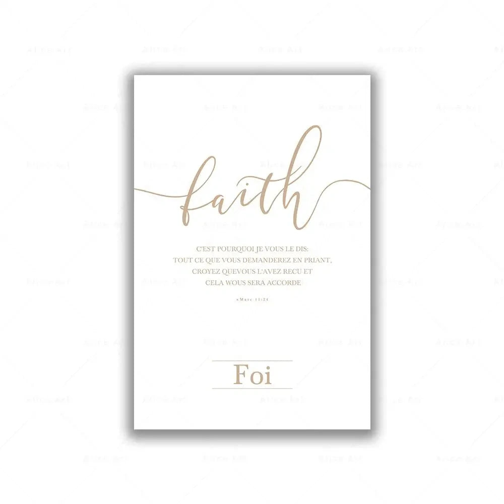 Inspire Your Home with Faith Hope Love Wall Art - Elegant Canvas Decor by Creative Vault Marketplace
