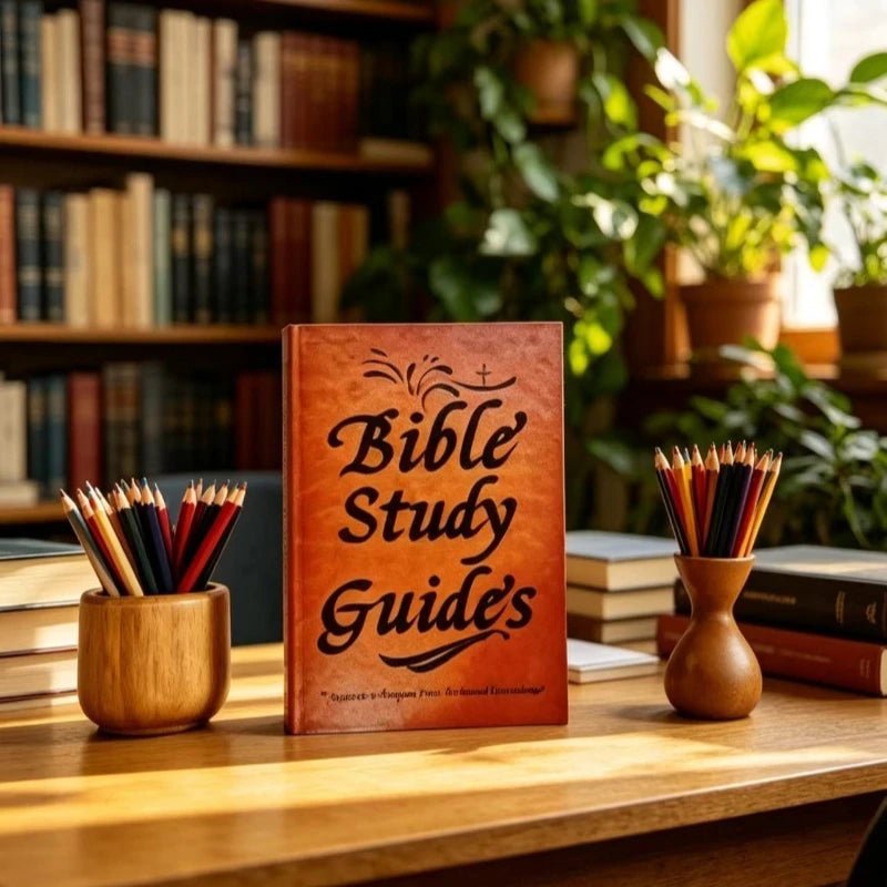 Bible Study Guide Notebook Christian Magazine Leather Cover Faith Prayer Magazine Religious Study Book Supplies by Creative Vault Marketplace