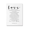 Christian Quotes Canvas Painting - Bible Verse Poster and Prints Love Is Patient Love Letter Wall art Print Posters on the Wall by Creative Vault Marketplace