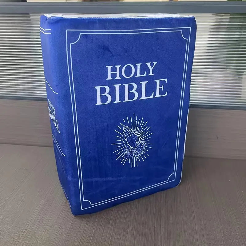 Bible Verse Pillow Faith Plush Pillow Christian Home Accent Bible Pillow Book Plush Throw Cushion Realistic Design Skin-friendly by Creative Vault Marketplace