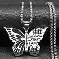 Butterfly Faith Cross Necklace - Embrace Your Beliefs with Style by Creative Vault Marketplace