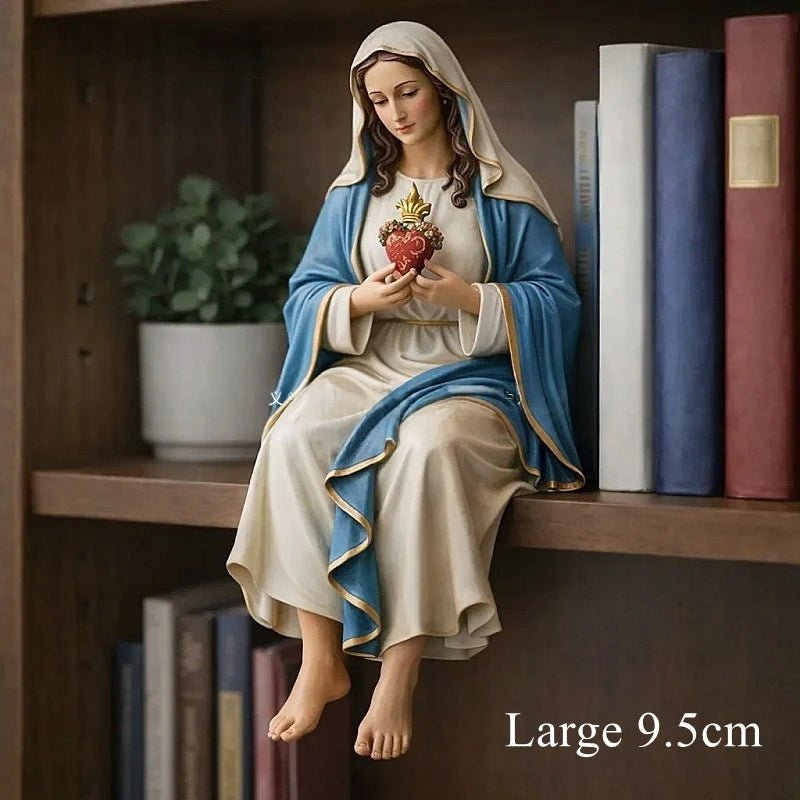 Inspirational Jesus Statue Faith Reminder Figurine Handmade Stiting Jesus Christ Religious Tabletop Decoration Resin Miniatures by Creative Vault Marketplace