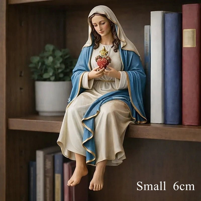 Inspirational Jesus Statue Faith Reminder Figurine Handmade Stiting Jesus Christ Religious Tabletop Decoration Resin Miniatures by Creative Vault Marketplace
