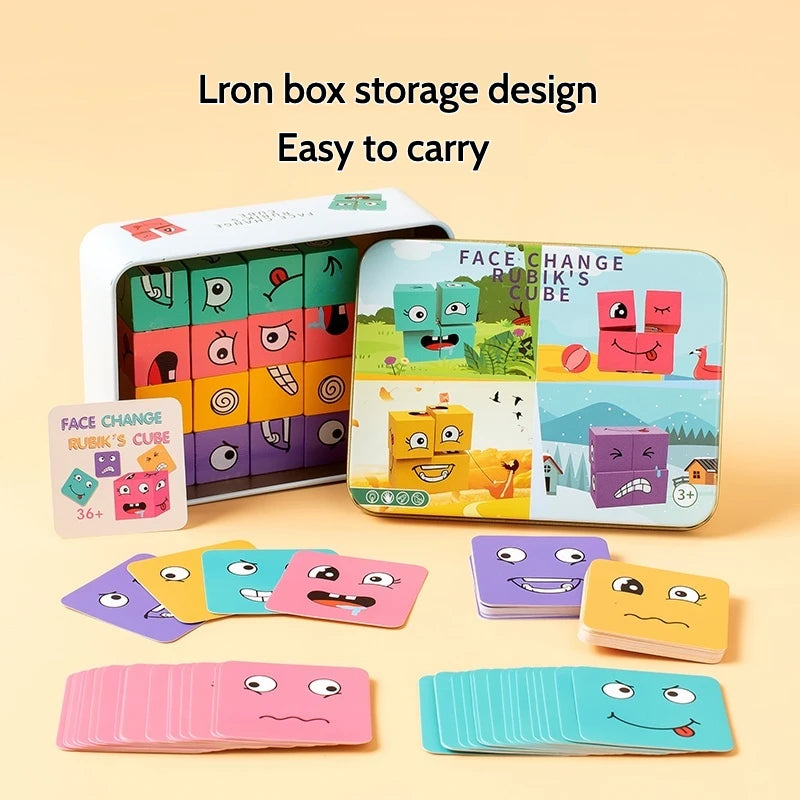 Children's interactive desktop games, face-changing Rubik's Cube blocks, concentration reaction training toys, gifts by Creative Vault Marketplace