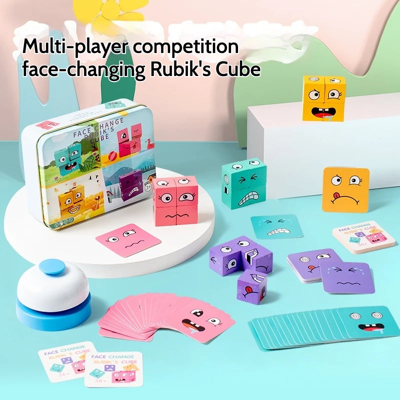 Children's interactive desktop games, face-changing Rubik's Cube blocks, concentration reaction training toys, gifts by Creative Vault Marketplace