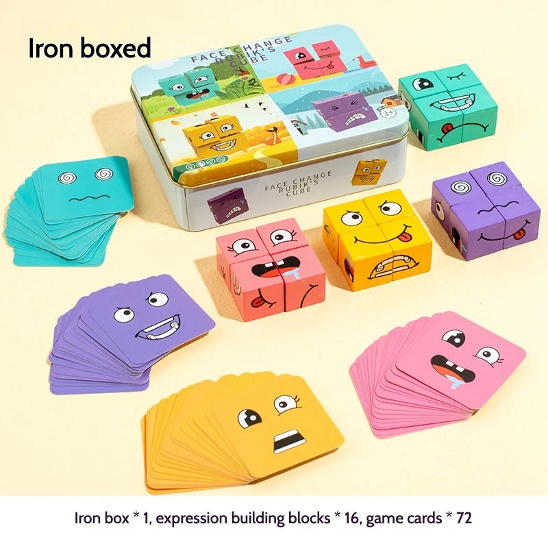 Children's interactive desktop games, face-changing Rubik's Cube blocks, concentration reaction training toys, gifts by Creative Vault Marketplace