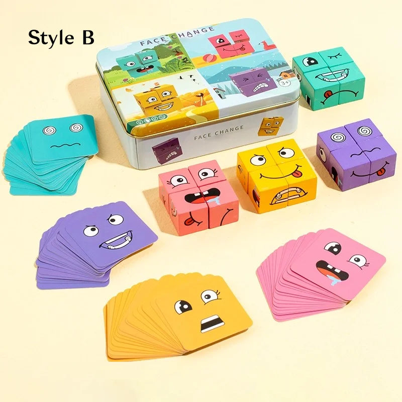 Children's interactive desktop games, face-changing Rubik's Cube blocks, concentration reaction training toys, gifts by Creative Vault Marketplace