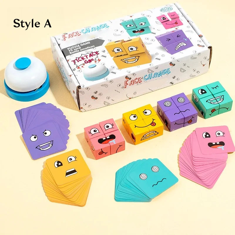 Children's interactive desktop games, face-changing Rubik's Cube blocks, concentration reaction training toys, gifts by Creative Vault Marketplace