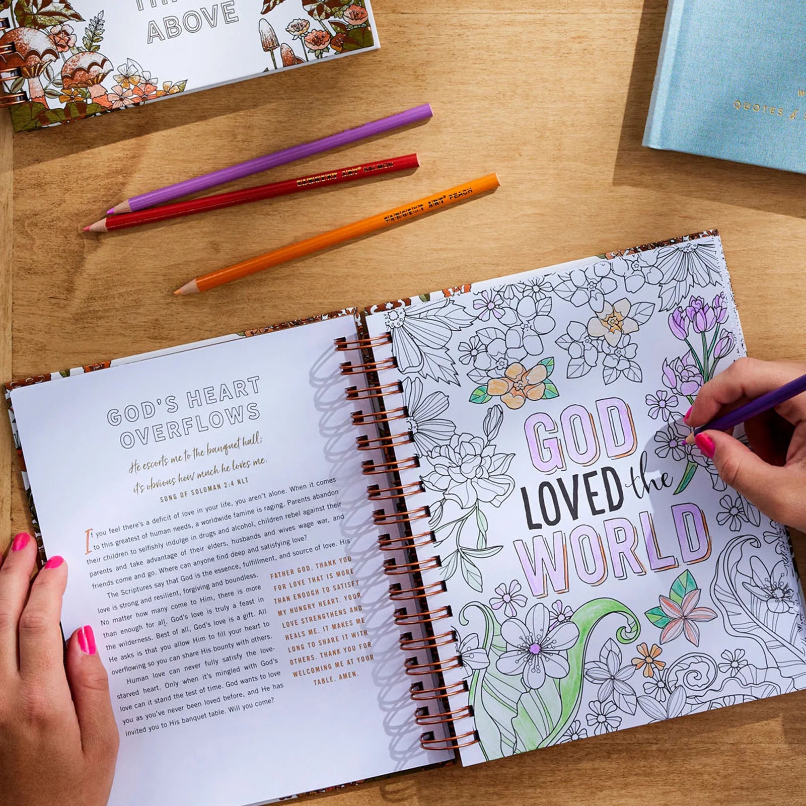 Faith Based Floral Coloring Book For Adult Smooth Texture Paper Inspirational Book Scriptural Coloring Book For Women Floral Art by Creative Vault Marketplace