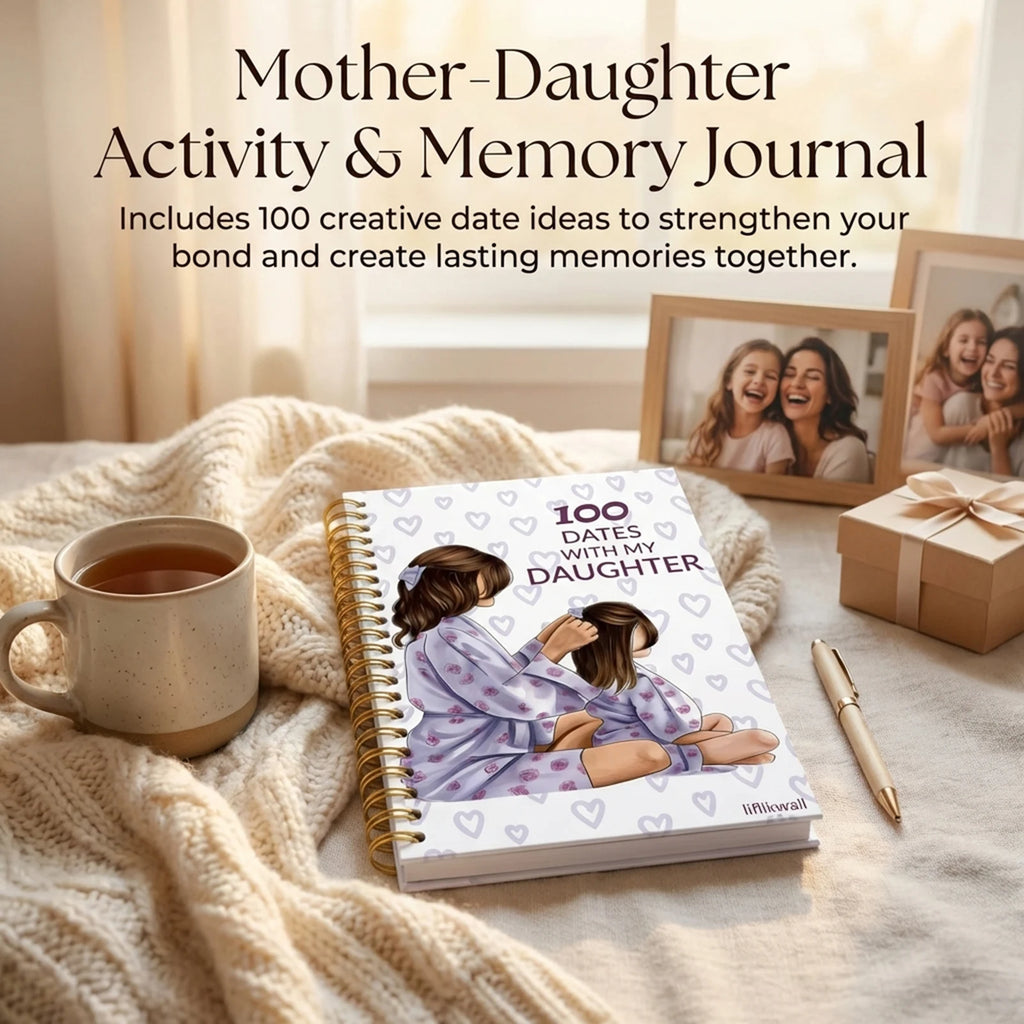 Hardcover Mother Daughter Memory Book 100 Date Journal With Photo Space Smooth Paper Daily Diary Gift For Mothers Daughters by Creative Vault Marketplace