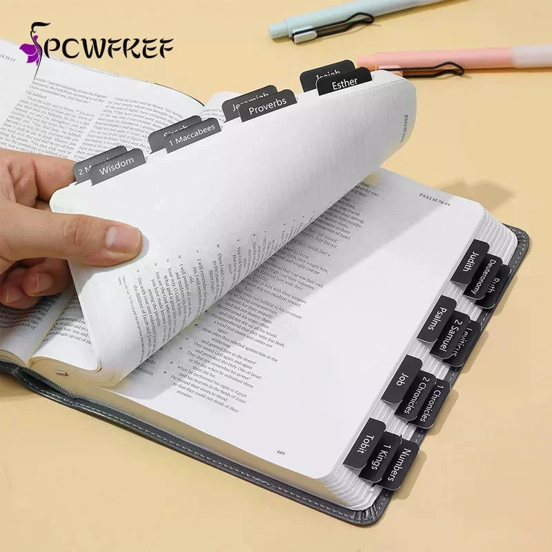 Colorful Bible Tabs - Transform Your Bible Study Experience with 75 Elegant, Laminated Tabs by Creative Vault Marketplace