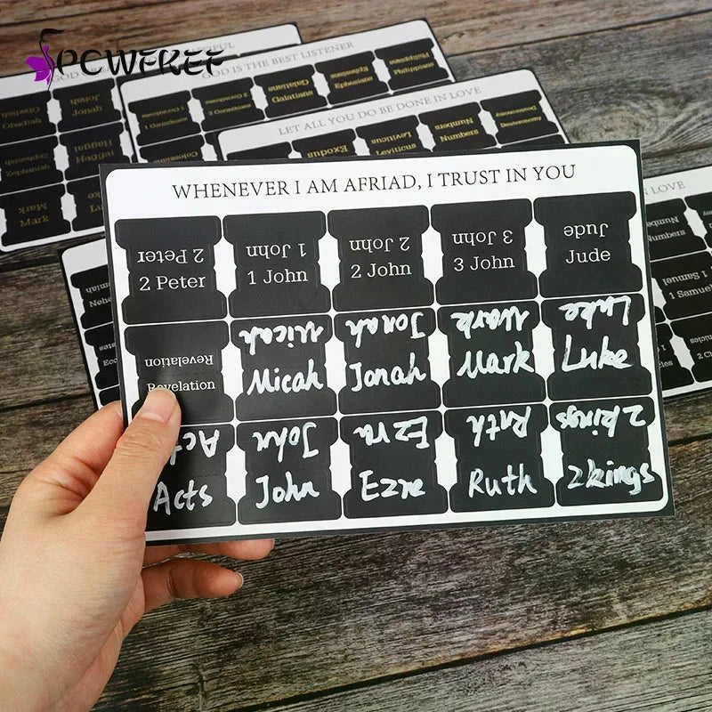 Colorful Bible Tabs - Transform Your Bible Study Experience with 75 Elegant, Laminated Tabs by Creative Vault Marketplace