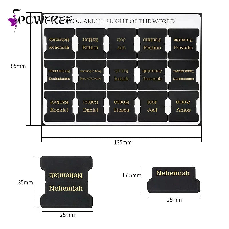Colorful Bible Tabs - Transform Your Bible Study Experience with 75 Elegant, Laminated Tabs by Creative Vault Marketplace