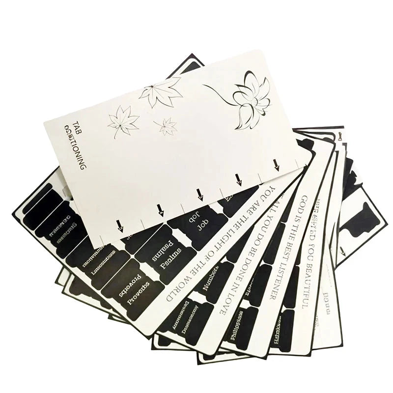 Colorful Bible Tabs - Transform Your Bible Study Experience with 75 Elegant, Laminated Tabs by Creative Vault Marketplace