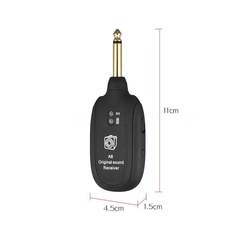 Creative Vault Marketplace A8 wireless guitar receiver in black with 11cm height and 4.5cm width dimensions