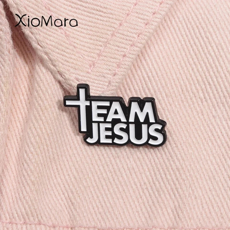 Embrace Your Faith with the Team Jesus Enamel Pin | Inspirational Christian Jewelry by Creative Vault Marketplace