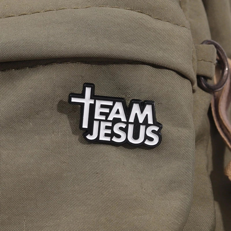 Embrace Your Faith with the Team Jesus Enamel Pin | Inspirational Christian Jewelry by Creative Vault Marketplace