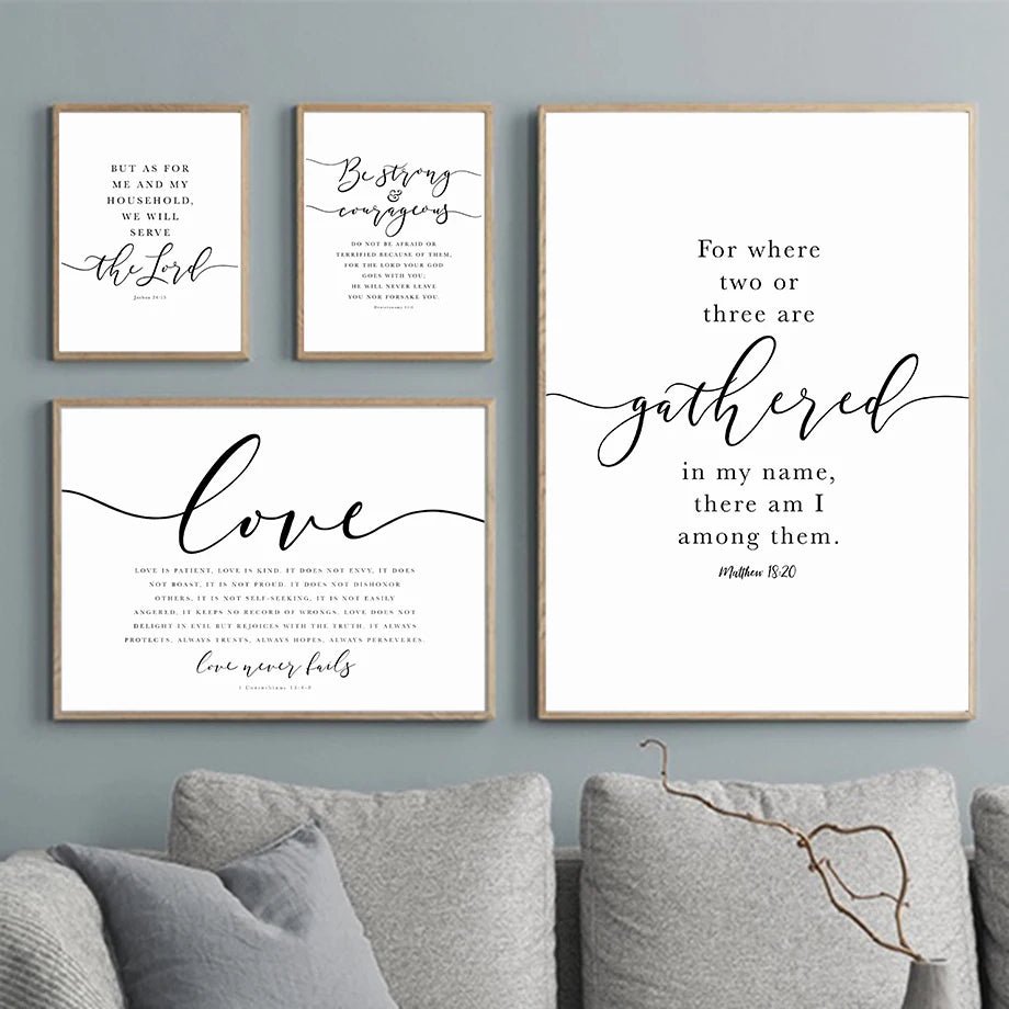 Modern Bible Verse Wall Art Religious Easter Gift Christian Decor Wall Art Canvas Painting Nordic Poster Home Living Room Dec by Creative Vault Marketplace