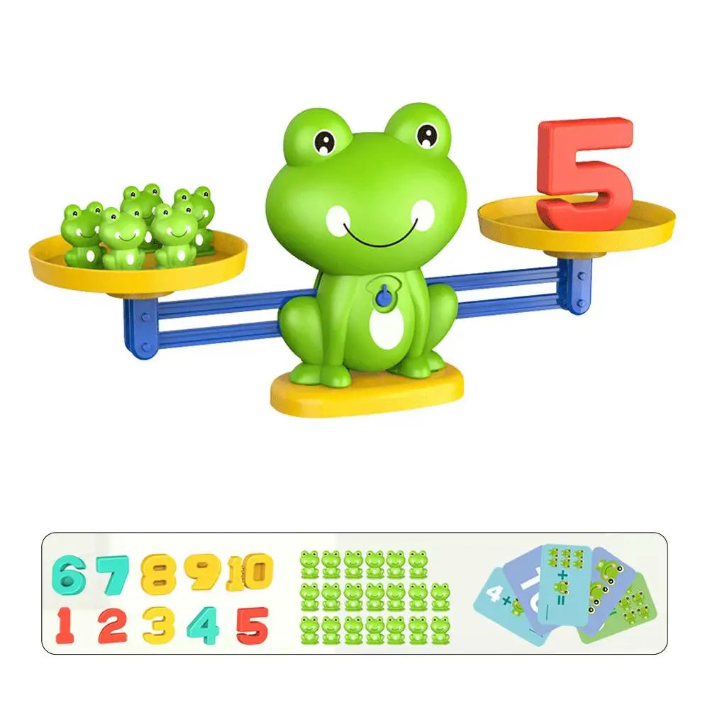 Children's digital frog balance toy early education puzzle addition and subtraction enlightenment balance mathematics teaching t by Creative Vault Marketplace