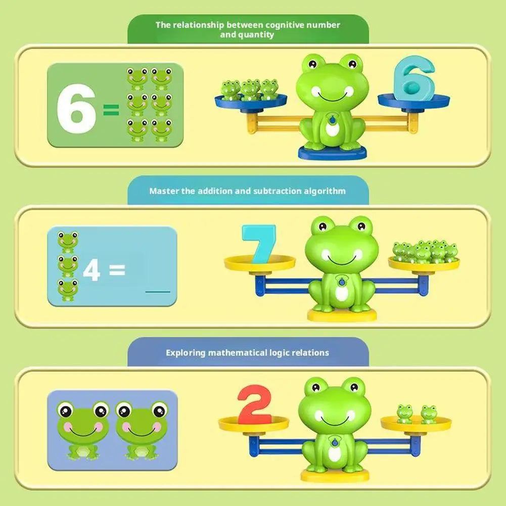 Children's digital frog balance toy early education puzzle addition and subtraction enlightenment balance mathematics teaching t by Creative Vault Marketplace