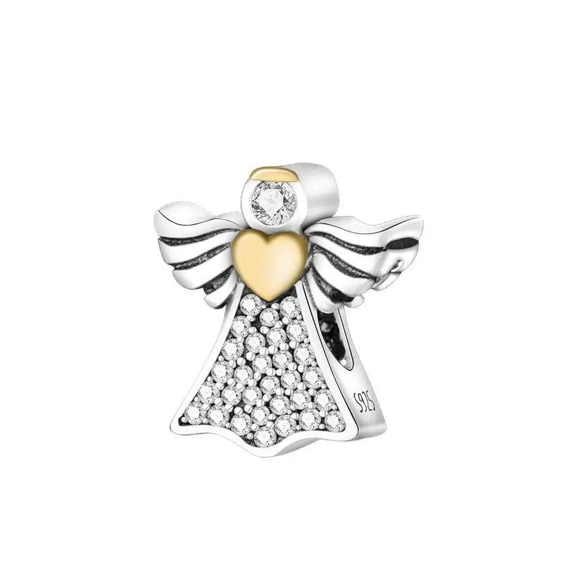 925 Sterling Silver The Faith Series Charm Bracelet Accessories Peace Dove Cross Angel Rose Wings Beads DIY Jewelry Women Gift by Creative Vault Marketplace