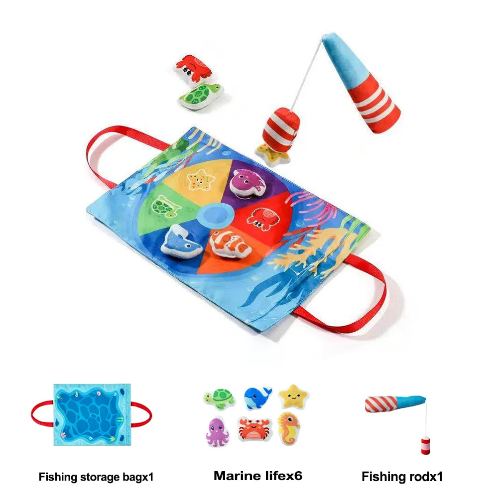 Children's fishing toys Montessori fabric craft fishing games baby education early education toys children's birthday gifts by Creative Vault Marketplace