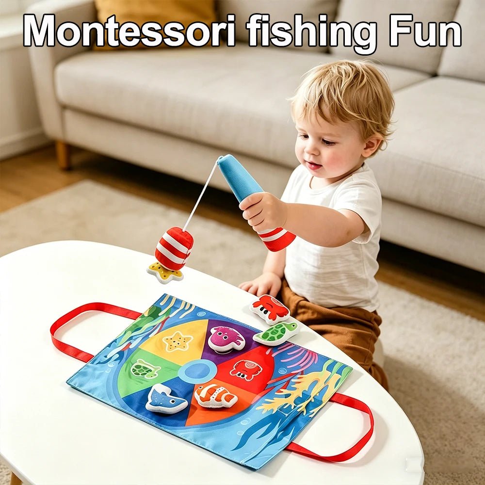 Children's fishing toys Montessori fabric craft fishing games baby education early education toys children's birthday gifts by Creative Vault Marketplace