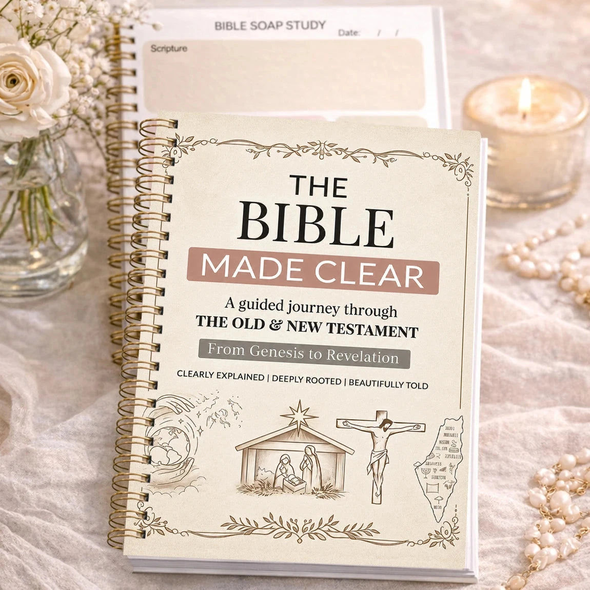 Transform Your Faith Journey with Our 8-Week Bible Study Planner Journal by Creative Vault Marketplace