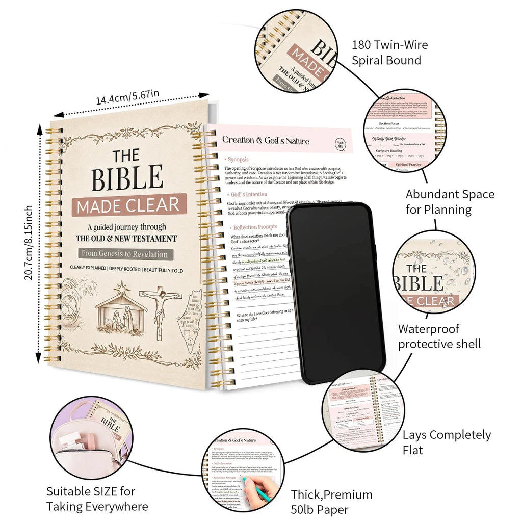 Transform Your Faith Journey with Our 8-Week Bible Study Planner Journal by Creative Vault Marketplace