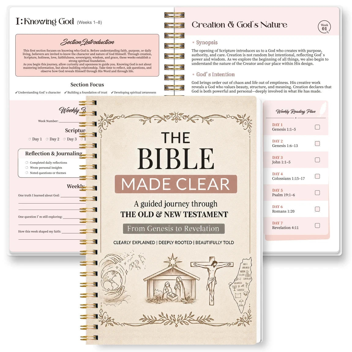 Transform Your Faith Journey with Our 8-Week Bible Study Planner Journal by Creative Vault Marketplace