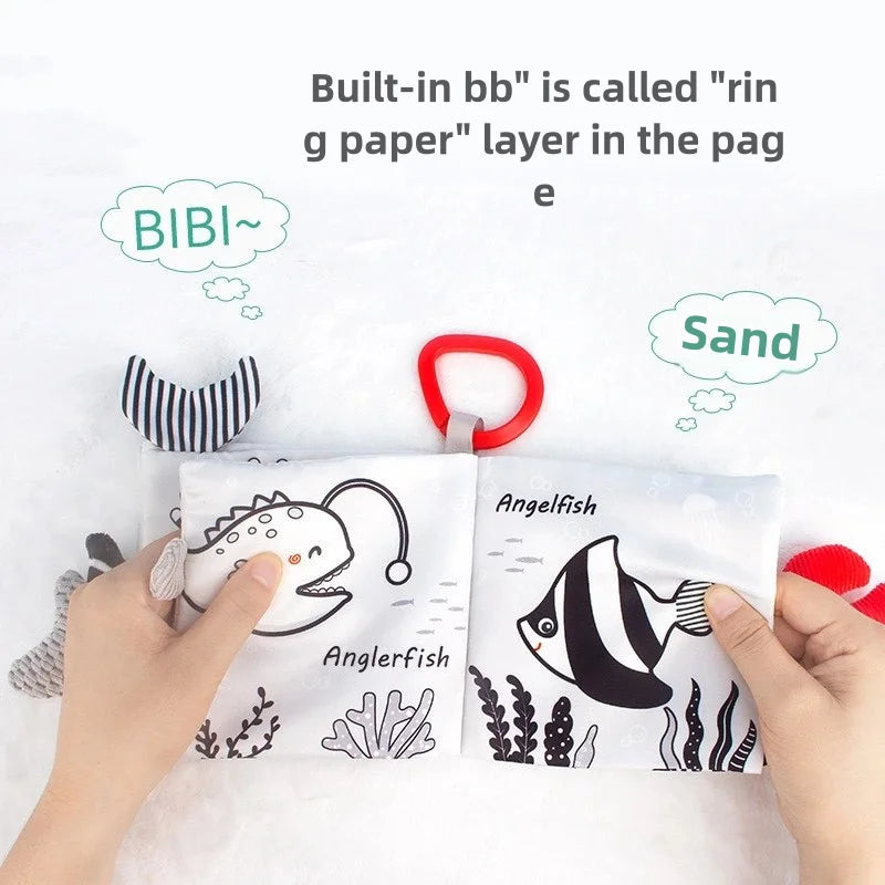 Baby Toys Cloth Book 3D Touch Feel Children's Tactile Sensory Education Early Literacy Intelligence Development Plush Toys by Creative Vault Marketplace