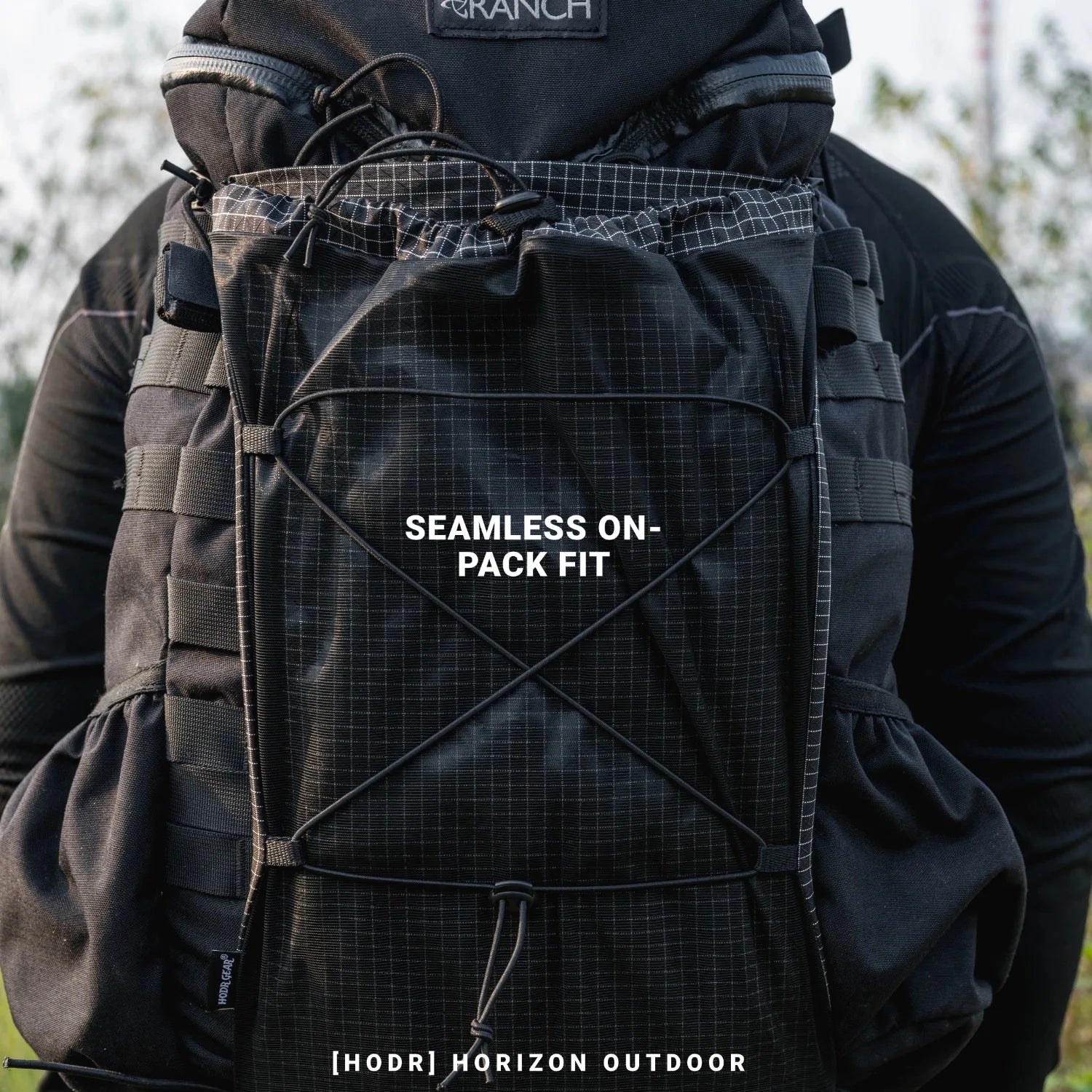 HODR Gear Kangaroo Pouch – 6L Modular Backpack Expansion | Ultralight 58g Gridstop by Creative Vault Marketplace