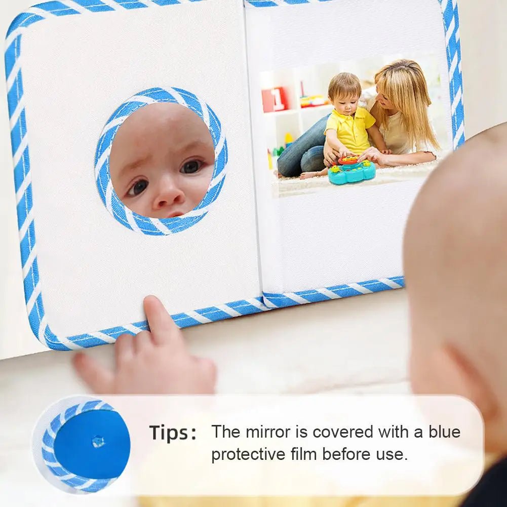 Baby Photo Album Soft Baby Book First Year Baby Photo Book Safe Mirror Family Memory Book for Newborns Toddler 1st Birthday Gift by Creative Vault Marketplace