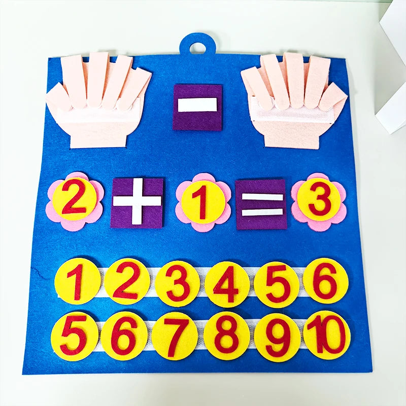 Children Early Education Enlightenment Cognitive Mathematics Busy Board Felt Board Montessori Toys Math for Kids Toys Gifts by Creative Vault Marketplace