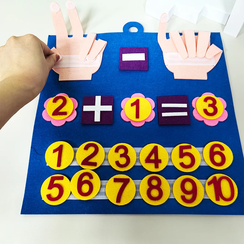Children Early Education Enlightenment Cognitive Mathematics Busy Board Felt Board Montessori Toys Math for Kids Toys Gifts by Creative Vault Marketplace