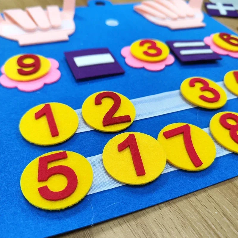 Children Early Education Enlightenment Cognitive Mathematics Busy Board Felt Board Montessori Toys Math for Kids Toys Gifts by Creative Vault Marketplace