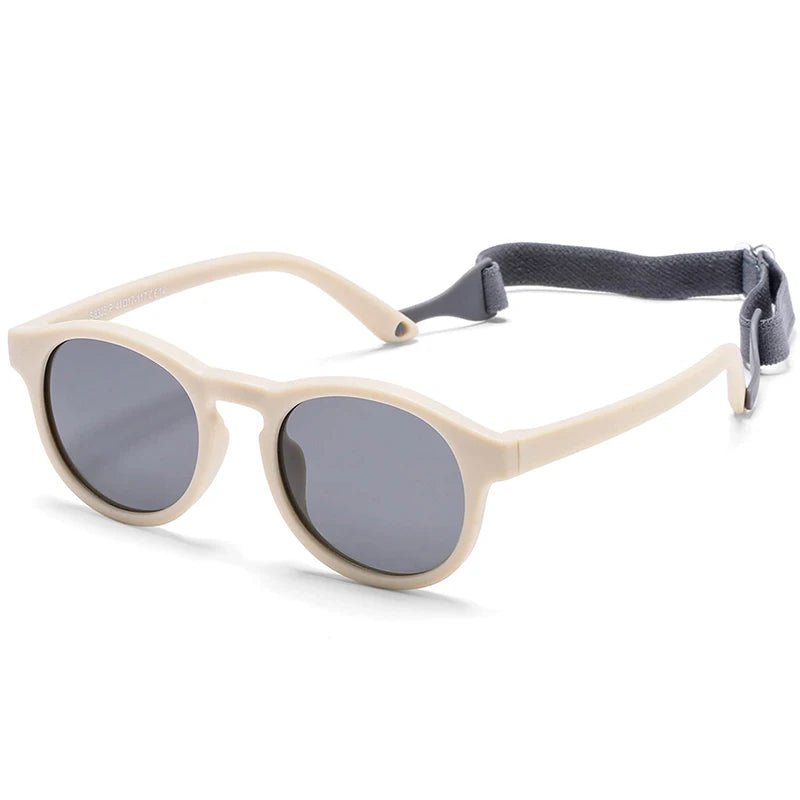 0-3 Years Newborn Fashion Baby's First Sunglasses with Strap Round Flexible UV400 Polarized Infant Silicone Sunglasses Accessory by Creative Vault Marketplace
