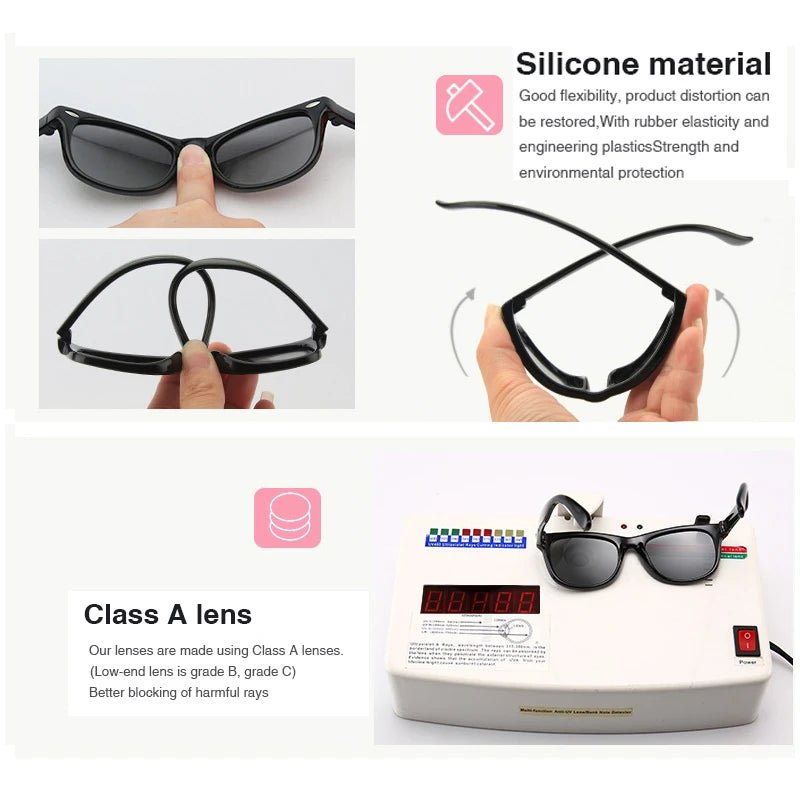 0-3 Years Newborn Fashion Baby's First Sunglasses with Strap Round Flexible UV400 Polarized Infant Silicone Sunglasses Accessory by Creative Vault Marketplace