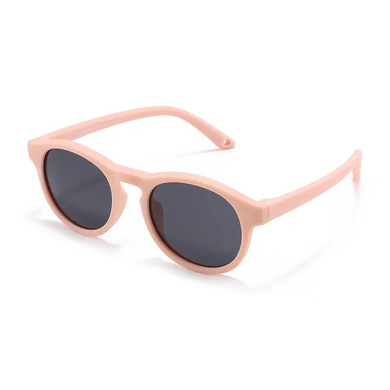0-3 Years Newborn Fashion Baby's First Sunglasses with Strap Round Flexible UV400 Polarized Infant Silicone Sunglasses Accessory by Creative Vault Marketplace