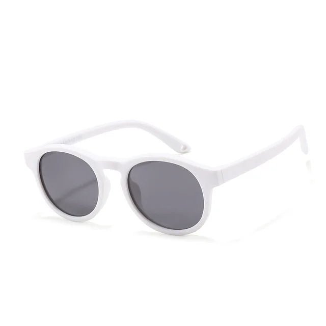 0-3 Years Newborn Fashion Baby's First Sunglasses with Strap Round Flexible UV400 Polarized Infant Silicone Sunglasses Accessory by Creative Vault Marketplace