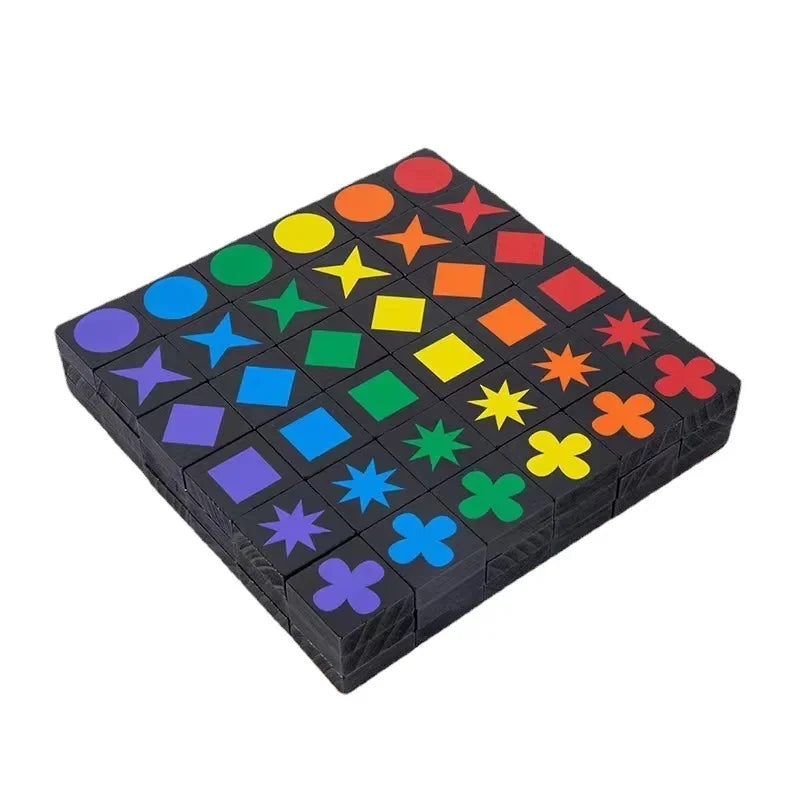 Hot Children's Educational Toys Qwirkle Wooden Chess Parent-child Interactive Games Kids Adult Hobbies Gifts Learning Toys Play by Creative Vault Marketplace