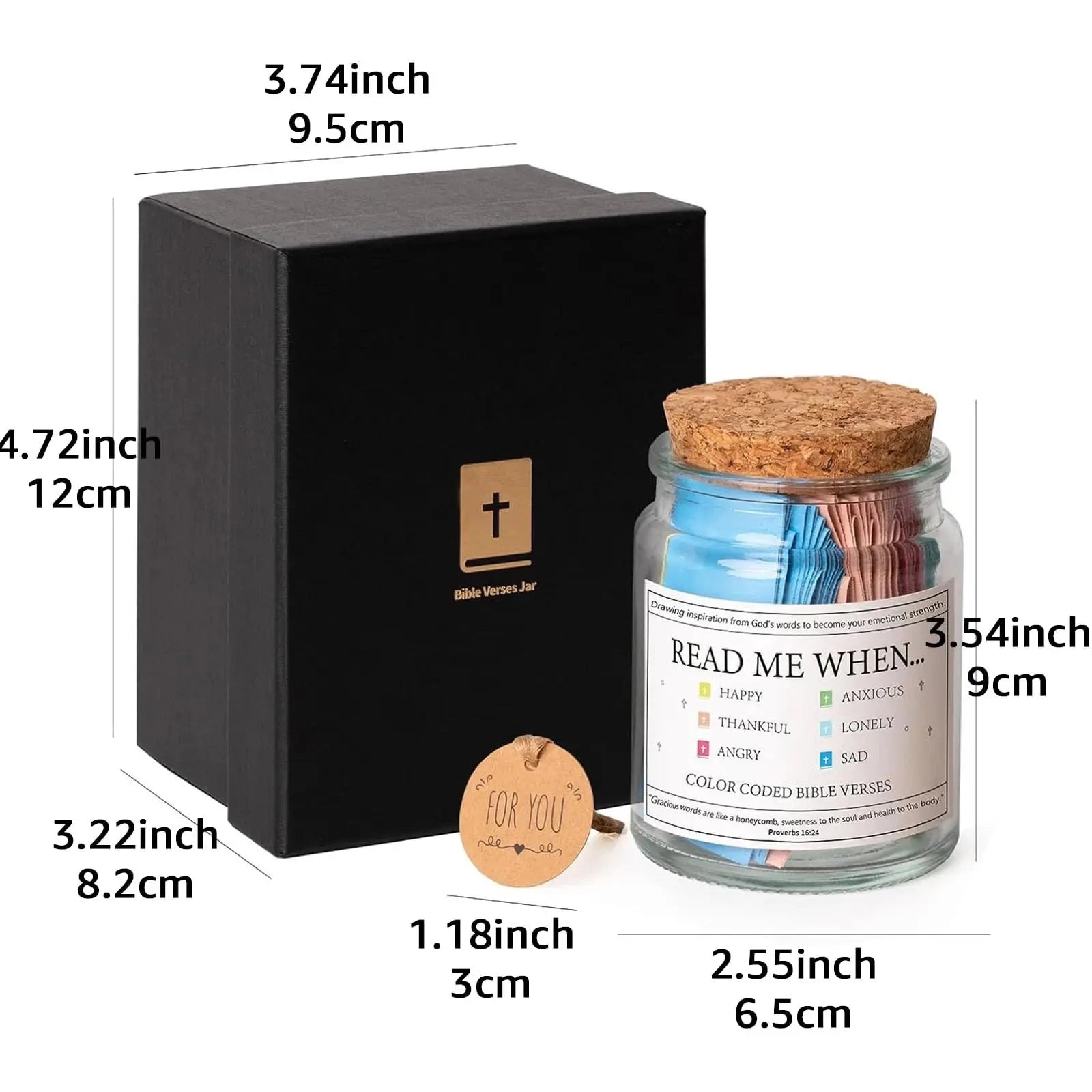 Christian Gifts for Women Men Read When Bible Verses Jar Emotions Feelings Blessings Religious Mom Daily Motivational Prayer by Creative Vault Marketplace