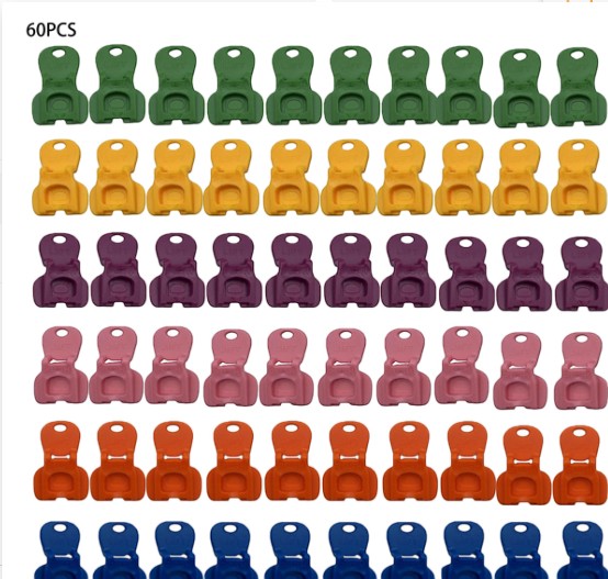 Creative Vault Marketplace 60-piece set of colorful plastic soda can openers in green, yellow, purple, pink, orange, blue