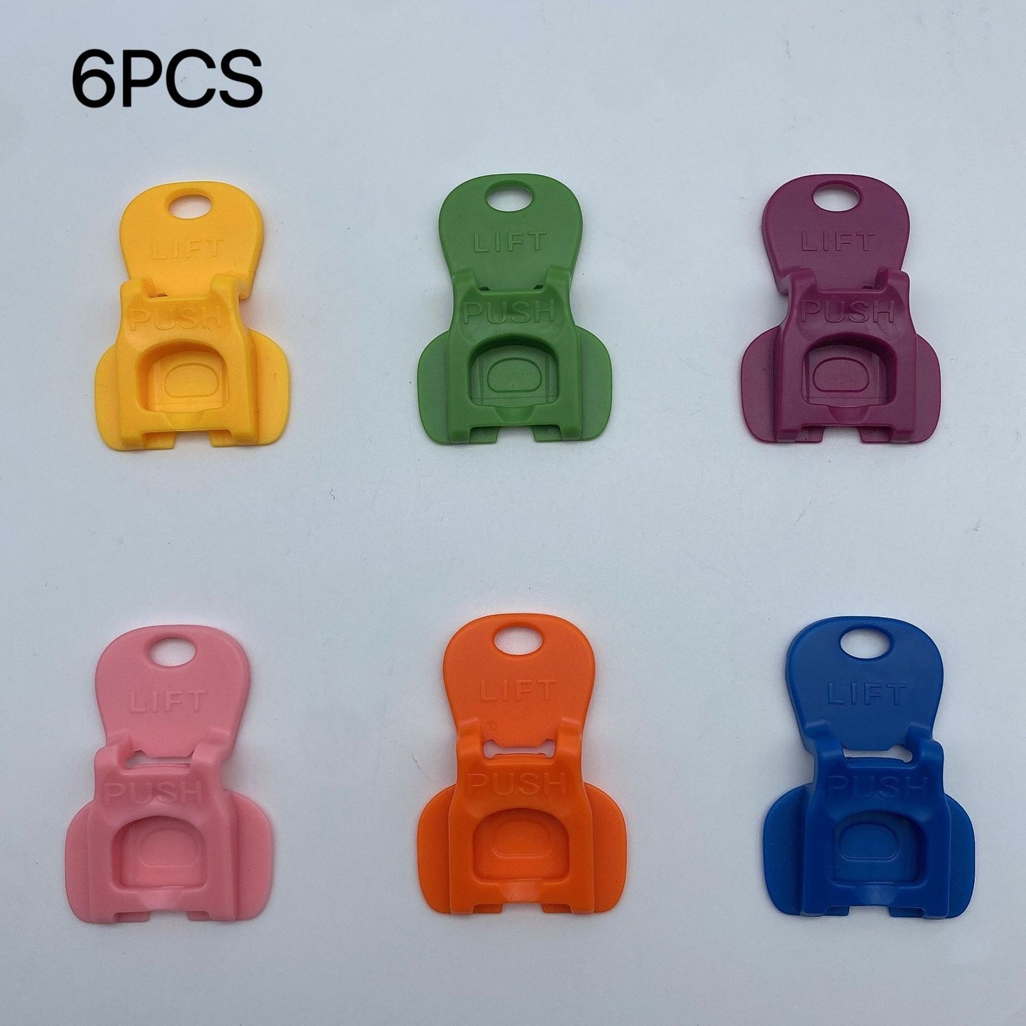 Creative Vault Marketplace set of 6 colorful plastic cola can openers for easy opening of soda cans and bottles