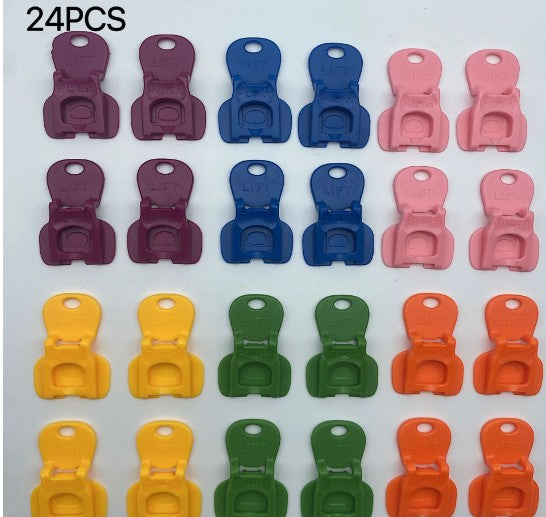 Creative Vault Marketplace 24-piece set of colorful plastic soda can openers for easy opening of cola and beverage cans