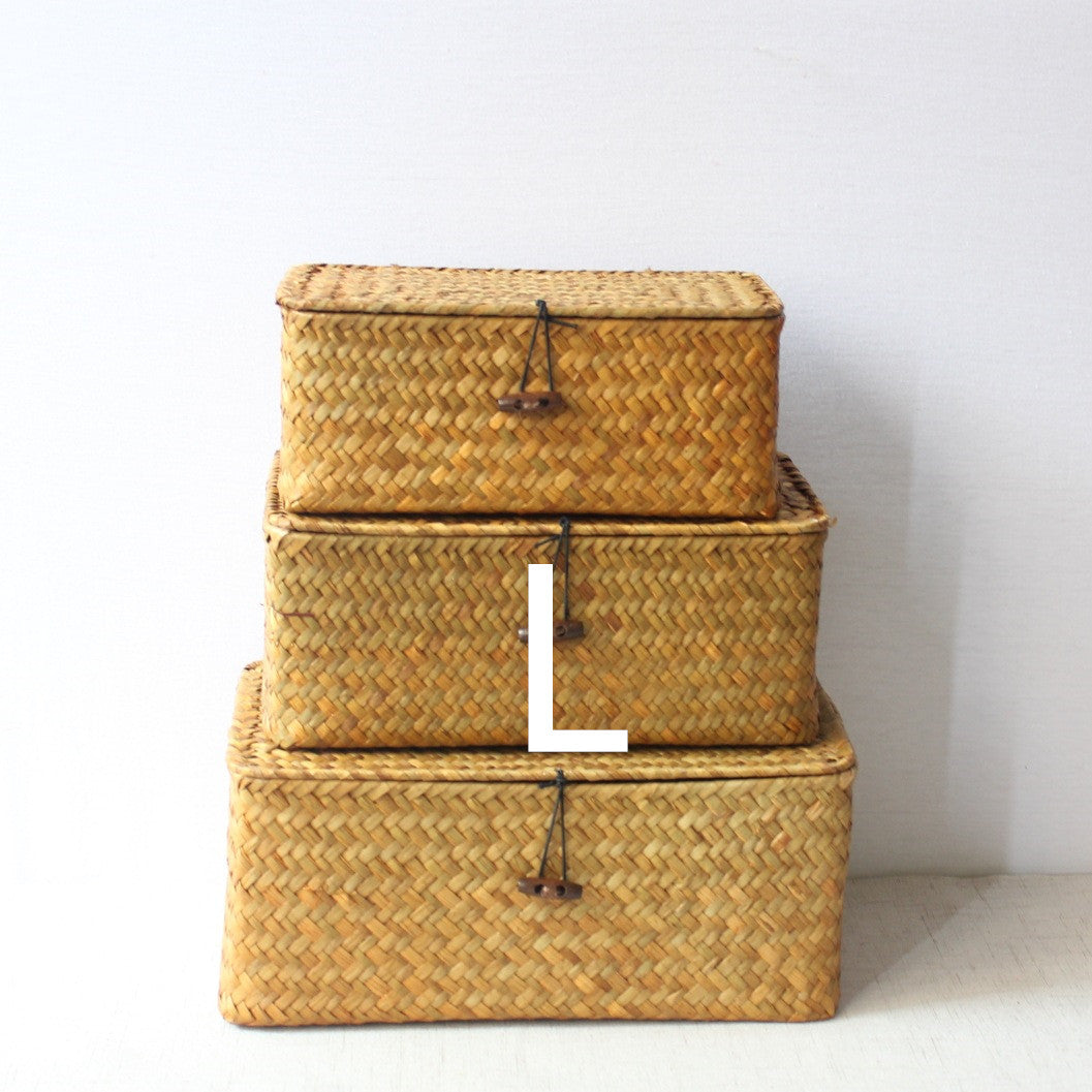 Handwoven Seagrass Storage Basket - Eco-Friendly, Stylish Organization in 3 Sizes by Creative Vault Marketplace