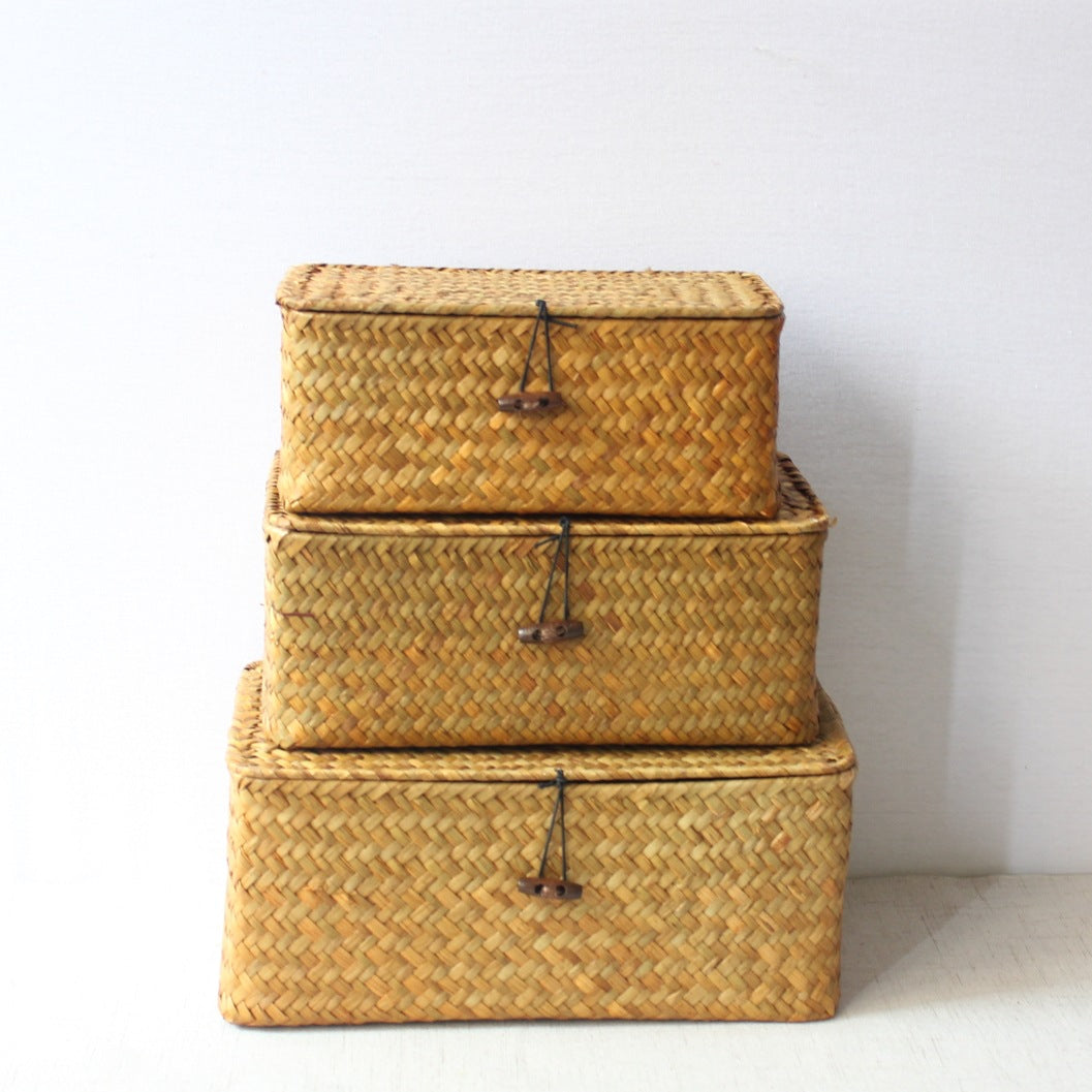 Handwoven Seagrass Storage Basket - Eco-Friendly, Stylish Organization in 3 Sizes by Creative Vault Marketplace