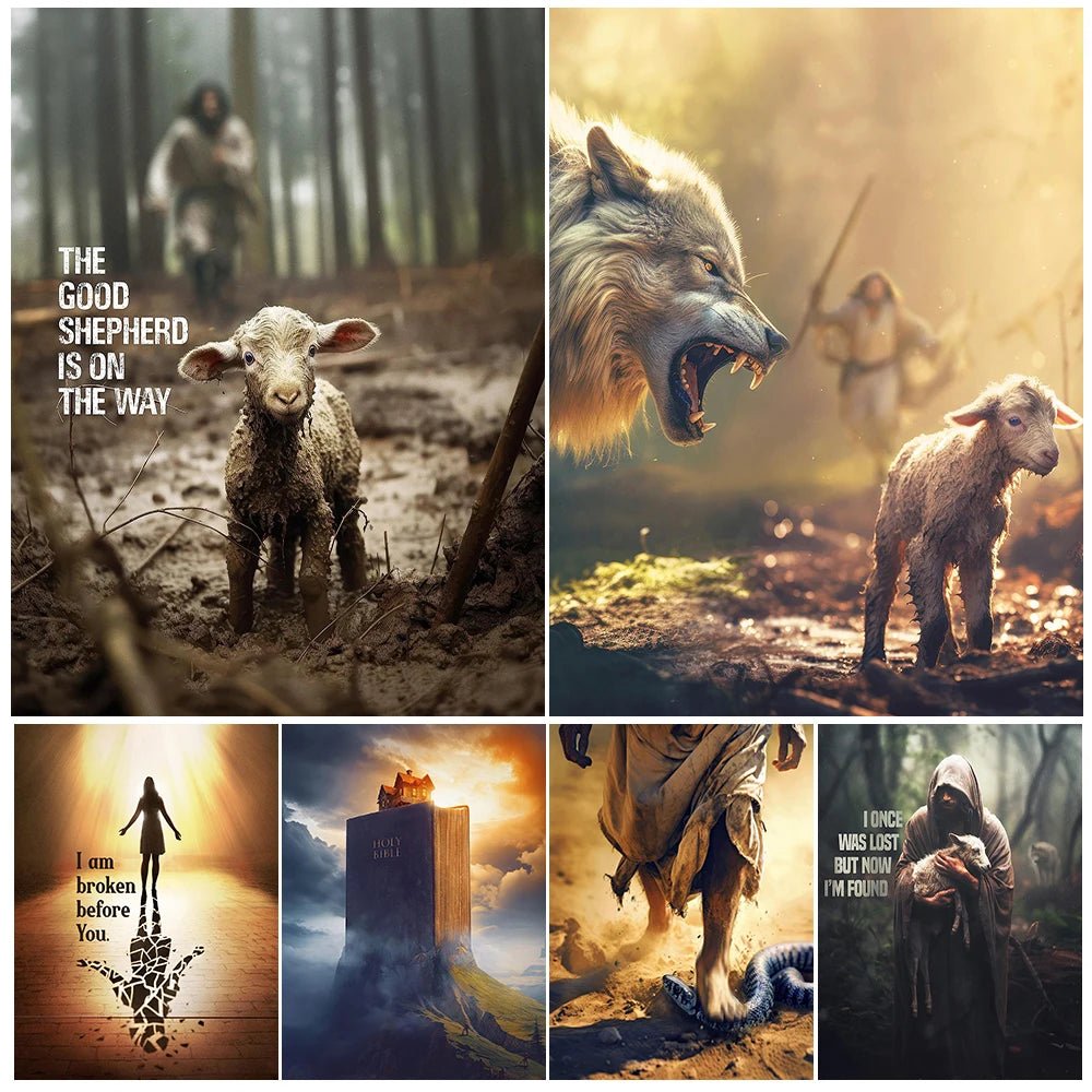 Power Of Faith Inspirational Quotes Wall Art Canvas Painting Biblical Instruction Art Poster And Print Home Decoration Unframed by Creative Vault Marketplace