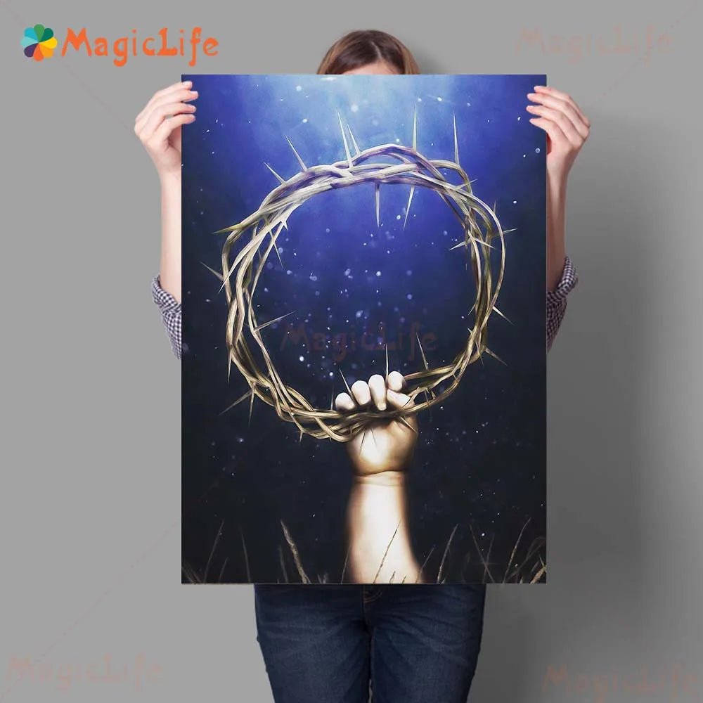 Power Of Faith Inspirational Quotes Wall Art Canvas Painting Biblical Instruction Art Poster And Print Home Decoration Unframed by Creative Vault Marketplace